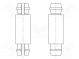 Rozperka PCB  polyamid 66  Dĺ  19,1mm  zacvaknutie/zacvaknutie