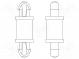 Rozperka PCB  polyamid 66  Dĺ  1,6mm  zacvaknutie/zacvaknutie
