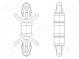 Rozperka PCB  polyamid 66  Dĺ  12,7mm  zacvaknutie/zacvaknutie