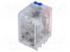 Relé  elektromagnetické  DPDT  Ucievky 24VDC  10A/250VAC  10A