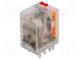 Relé  elektromagnetické  DPDT  Ucievky 24VAC  10A/250VAC  10A