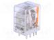 Relé  elektromagnetické  DPDT  Ucievky 230VAC  10A/250VAC  10A