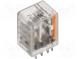 Relé  elektromagnetické  4PDT  Ucievky 24VDC  5A/250VAC  5A/24VDC