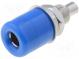 Zásuvka  banánik 4mm  20A  Otv  Ø7,5mm  modrý  poniklovaná  5mΩ