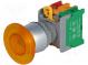 Prepínač  tlačidlový  Stab.pol  1  NC + NO  3A/230VAC  22mm  žltá