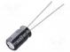 Kondenzátor  elektrolytický  THT  100uF  25VDC  Ø6,3x11,2mm  ±20%