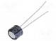 Kondenzátor  elektrolytický  THT  100uF  6,3VDC  Ø6,3x5mm  ±20%