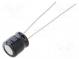 Kondenzátor  elektrolytický  THT  100uF  16VDC  Ø6,3x7mm  ±20%