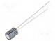 Kondenzátor  elektrolytický  THT  4,7uF  25VDC  Ø4x5mm  ±20%  1000h