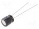 Kondenzátor  elektrolytický  THT  47uF  10VDC  Ø6,3x7mm  ±20%  GA