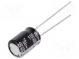 Kondenzátor  elektrolytický  THT  100uF  50VDC  Ø8x11,5mm  ±20%