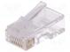 Zástrčka  RJ45  PIN  8  Kontakty  fosforový bronz  pozlátený