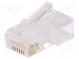 Zástrčka  RJ45  PIN  8  Kontakty  fosforový bronz  pozlátený