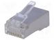 Zástrčka  RJ45  PIN  8  tienené  Kontakty  fosforový bronz  UL94V-2