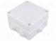 Kryt  prepojovacia skrinka  X 133mm  Y 133mm  Z 83mm  IP55  biela