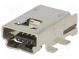 Zásuvka  USB A mini  SMT  PIN  4  vodorovné