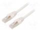Patch cord  ETHERLINE® Cat.6a,S/FTP  6a  lanko  Cu  LSZH  biela