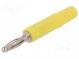 Zástrčka  banánik 2mm  10A  33VAC  70VDC  žltá  poniklovaná  Ø  2mm