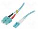 Optický kábel patchcord  OM3  LC/UPC,SC/UPC  3m  LSZH  tyrkysový