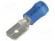 Faston  plochý  6,3mm  0,8mm  samec  1÷2,5mm2  krimpovacie  modrý