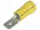 Faston  plochý  6,3mm  0,8mm  samec  2,5÷6mm2  krimpovacie  žltá