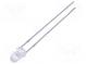 LED  3mm  červená  2000÷3000mcd  30°  Čelo  konvexné  Raster  2,54mm