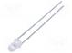 LED  3mm  červená  1380÷3000mcd  30°  Čelo  konvexné  Raster  2,54mm