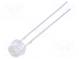 LED  4,8mm  biela studená  1800÷2300mcd  110°  Čelo  konvexné  THT
