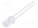 LED  5mm  žltá  4750÷6000mcd  30°  20mA  1,7÷2,5V  Čelo  konvexné