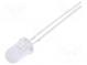 LED  5mm  modrá  6000mcd  15°  20mA  2,8÷3,6V  Čelo  konvexné