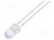LED  5mm  biela studená  23500÷33000mcd  15°  20mA  2,8÷3,4V  9500K