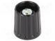 Gombík  polyamid  Pr.hriad  6mm  Ø15x16,3mm  čierna  Os  hladký