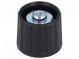 Gombík  polyamid  Pr.hriad  6mm  čierna  Os  hladký  -20÷70°C