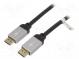 Kábel  DisplayPort 1.2  DisplayPort vidlica,z oboch strán  3m