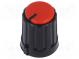 Gombík  miniatúrny,s ukazovateľom  plast  Pr.hriad  6mm  čierna