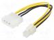 Kábel  napájací  ATX P4 samica,Molex vidlica  0,16m