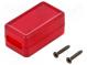 Kryt  pre USB  X  20mm  Y  35mm  Z  15,5mm  ABS  priesvitná červená