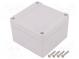 Kryt  univerzálny  X  90mm  Y  90mm  Z  60mm  1555  polykarbonát  šedá