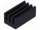 Chladič  extrudovaný  čierna  L 12,7mm  W 6,35mm  H 4,83mm