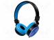 Slúchadlá  modrý  Jack 3,5mm  20÷20000Hz  32Ω  95dB  1,2m