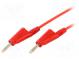 Súprava meracích káblov  Dĺž  1m  meracie vodiče x5  červený