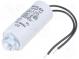 Kondenzátor  pre motory, pracovný  4uF  450V  Ø25x53mm  -25÷70°C