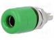 Zásuvka  banánik 4mm  32A  60VDC  zelený  poniklovaná  izolované