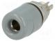 Zásuvka  banánik 4mm  32A  60VDC  šedá  poniklovaná  izolované