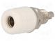 Zásuvka  banánik 4mm  32A  60VDC  biela  poniklovaná  izolované