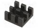 Chladič  extrudovaný  čierna  L 11mm  W 11mm  H 6mm  hliník