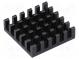 Chladič  extrudovaný  čierna  L 21mm  W 21mm  H 6mm  hliník