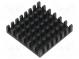 Chladič  extrudovaný  čierna  L 27mm  W 27mm  H 6mm  hliník
