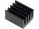 Chladič  extrudovaný  čierna  L 10mm  W 8mm  H 6mm  71K/W  hliník