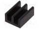 Chladič  extrudovaný  čierna  L 13mm  W 10mm  H 6mm  61K/W  hliník